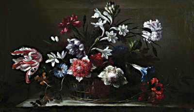 ₴ Репродукція натюрморт від 193 грн.: Квіти у кошику