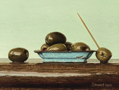 ₴ Репродукція натюрморт від 242 грн.: Оливки у синьому блюді