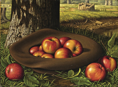 ₴ Репродукція натюрморт від 309 грн.: Яблука в капелюсі