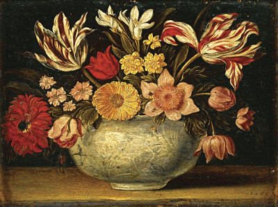₴ Репродукція натюрморт від 241 грн.: Квіти у фарфоровій вазі