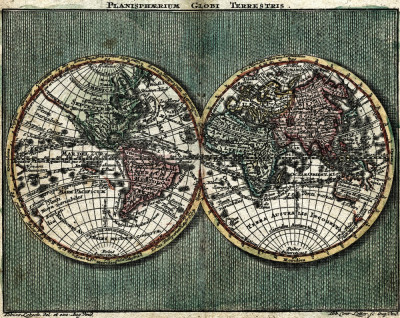 ₴ Стародавні карти високої роздільної здатності від 253 грн.: Карта земної кулі