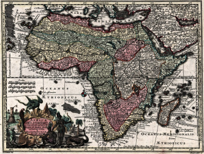 ₴ Стародавні карти високої роздільної здатності від 241 грн.: Карта Африки