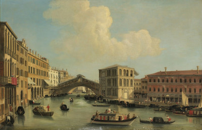 ₴ Репродукция городской пейзаж от 211 грн.: Венеция, вид на мост Риальто, глядя на юг, с Палаццо деи Камерлинги