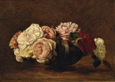 ₴ Репродукція натюрморт від 243 грн.: Троянди у вазі