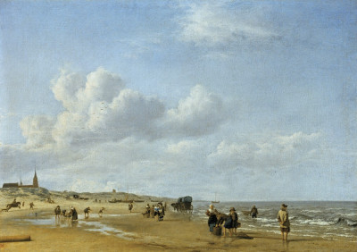 ₴ Картина морський пейзаж відомого художника художника від 173 грн .: Пляж в Схевенінгені