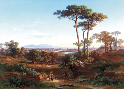 ₴ Репродукция пейзаж от 301 грн.: Вид на Рим с точки зрения Монте-Марио