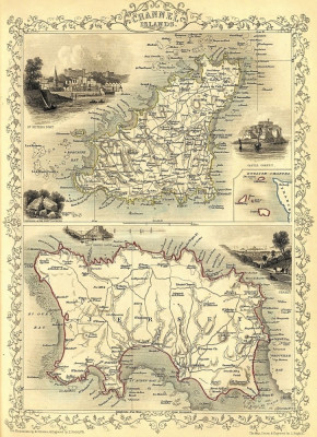 ₴ Стародавні карти високої роздільної здатності від 344 грн.: Нормандські острови