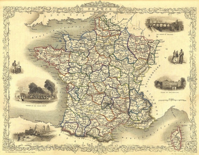 ₴ Стародавні карти високої роздільної здатності від 325 грн.: Франція