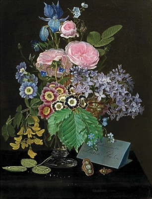 ₴ Репродукція натюрморт від 331 грн.: Букет квітів з посвятою балерині Люсіль Грен