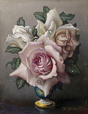 ₴ Репродукція натюрморт від 198 грн.: Букет з рожевими трояндами