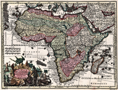 ₴ Стародавні карти високої роздільної здатності від 356 грн.: Африка