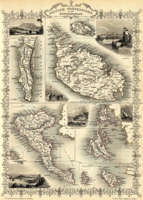 ₴ Стародавні карти високої роздільної здатності від 268 грн.: Британські володіння в Середземномор'ї