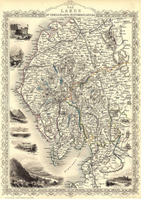 ₴ Стародавні карти високої роздільної здатності від 268 грн.: Озера Камберленд, Вестморленд та інші