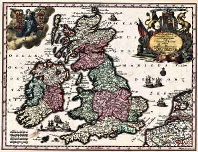 ₴ Стародавні карти високої роздільної здатності від 356 грн.: Англія, Шотландія та Ірландія