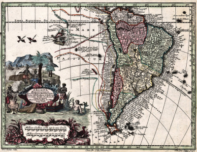 ₴ Стародавні карти високої роздільної здатності від 325 грн.: Південна Америка