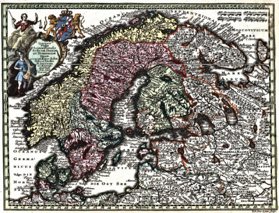 ₴ Стародавні карти високої роздільної здатності від 317 грн.: Швеція, Данія та Норвегія