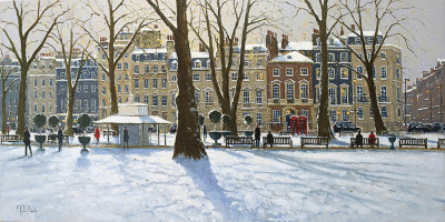 ₴ Репродукція міський пейзаж від 169 грн.: Сніг, Берклі Сквер, Лондон