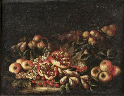 ₴ Репродукция натюрморт от 325 грн.: Гранат, вишни и другие фрукты