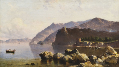 ⚓Репродукція морський пейзаж від 187 грн.: Неаполітанський форт у сонячний день