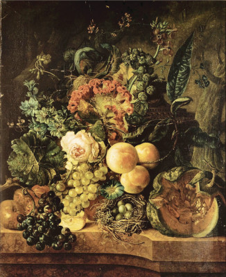 ₴ Репродукція натюрморт від 312 грн.: Натюрморт з фруктами та квітами