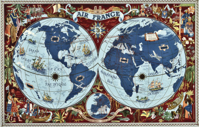 ₴ Стародавні карти з високою роздільною здатністю від 211 грн.: Air France