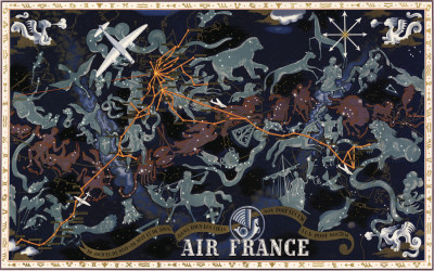 ₴ Стародавні карти високої роздільної здатності від 205 грн.: Air France - Ніч і день у всіх небесах