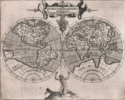 ₴ Стародавні мапи з високою роздільною здатністю від 372 грн.: Обидві проекції півкуль