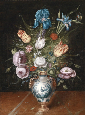 ₴ Репродукция натюрморт от 196 грн.: Букет цветов с тюльпанами