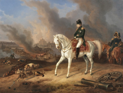 ₴ Репродукция батального жанра от 241 грн.: Наполеон перед горящим Смоленском