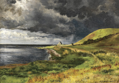 ₴ Репродукция пейзаж от 223 грн: Дождь на датском побережье