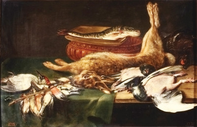 ₴ Репродукция натюрморт от 211 грн.: Заяц, дичь и рыба