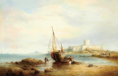 ⚓Репродукція морський пейзаж від 211 грн.: Вид на форт та бухту Святого Обіна, Джерсі