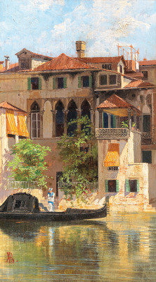 ₴ Репродукция городской пейзаж от 187 грн.: Венеция, Палаццо Марино Альеро, Гранд-канал