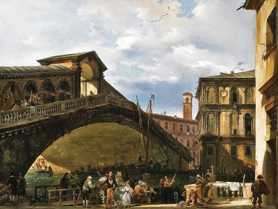 ₴ Картина міський пейзаж художника від 241 грн.: Венеція, міст Ріальто