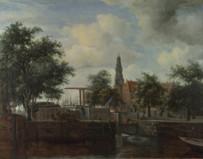 ₴ Картина пейзаж відомого художника от 171 грн.: Шлюз Харлема, Амстердам