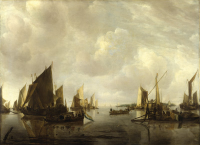 ⚓Репродукція морський пейзаж від 235 грн.: річкова сцена з голландськими судами