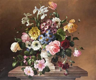 ₴ Репродукція натюрморт від 212 грн.: Натюрморт з букетом квітів