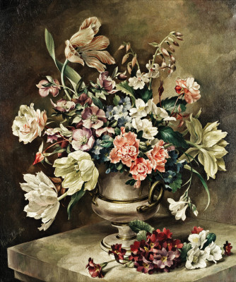 ₴ Репродукція квітковий натюрморт від 296 грн.: Натюрморт з квітами