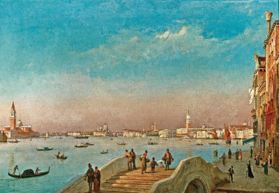 ₴ Репродукція міський пейзаж від 223 грн.: Венеція, Ріва-дельї-Ск'явоні