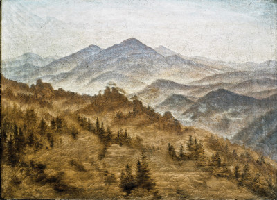 ₴ Картина пейзаж відомого художника від 236 грн: Гори в поднимающемся тумані