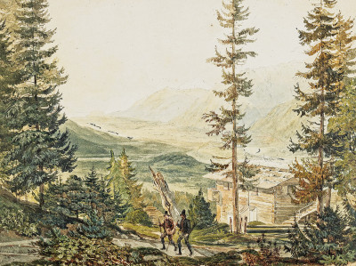 ₴ Репродукція краєвид від 317 грн.: Альпи Хойснрад біля Ішлю