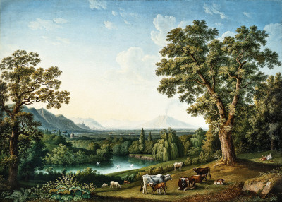 ₴ Картина пейзаж художника від 236 грн: Англійська сад в Казерте