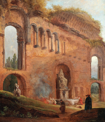 ₴ Картина пейзаж відомого художника від 224 грн.: Римські руїни з прачками