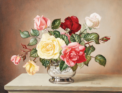₴ Картина натюрморт художника от 204 грн.: Розы из сада художника