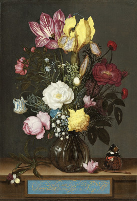 ₴ Репродукція квітковий натюрморт від 213 грн.: Букет квітів у скляній вазі