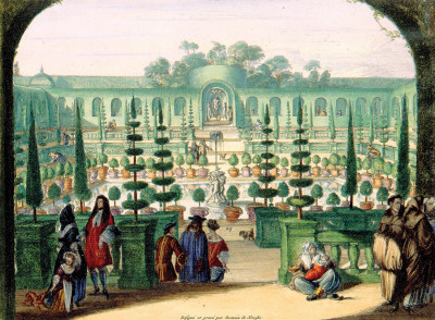 ₴ Репродукція краєвид від 235 грн.: Вид Оранжереї Хофф з мармуровим фонтаном трьох грацій