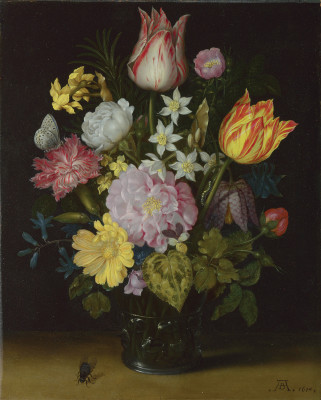 ₴ Репродукція натюрморт від 242 грн.: Квіти у скляній вазі