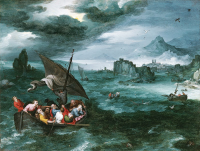 ⎈ Картина морський пейзаж художника від 167 грн.: Христос у бурі на Галілейському морі