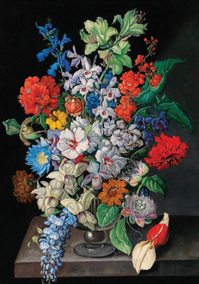 ₴ Картина натюрморт художника від 157 грн.: Великий букет квітів