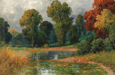 ₴ Картина пейзаж пейзаж известного художника от 159 грн: Осенний пруд